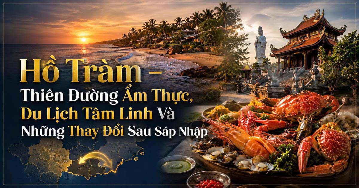 Hồ Tràm – Thiên Đường Ẩm Thực, Du Lịch Tâm Linh Và Những Thay Đổi Sau Sáp Nhập